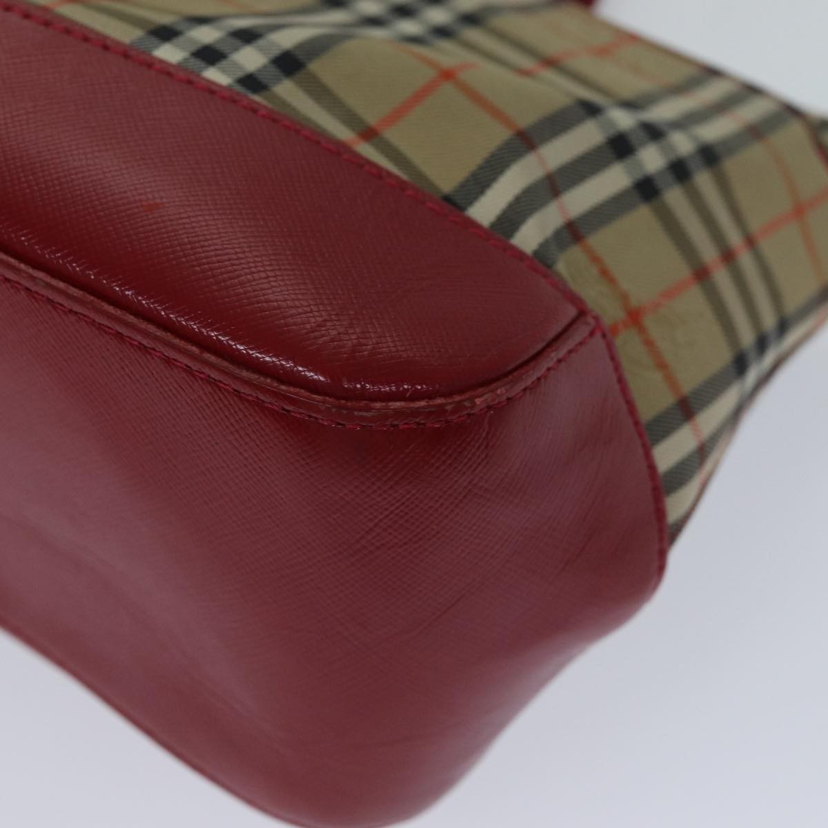 Burberry Nova Check Nova Check Canvas Beige Canvas Handbag (Pre-Owned)
