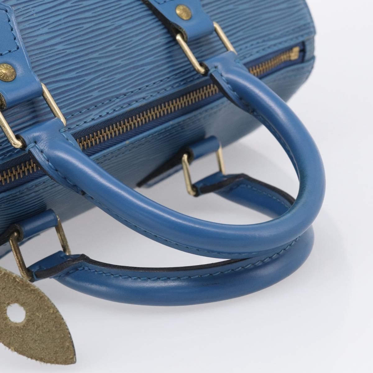 Louis Vuitton Speedy Epi Leather Blue Leather Handbag (Pre-Owned)