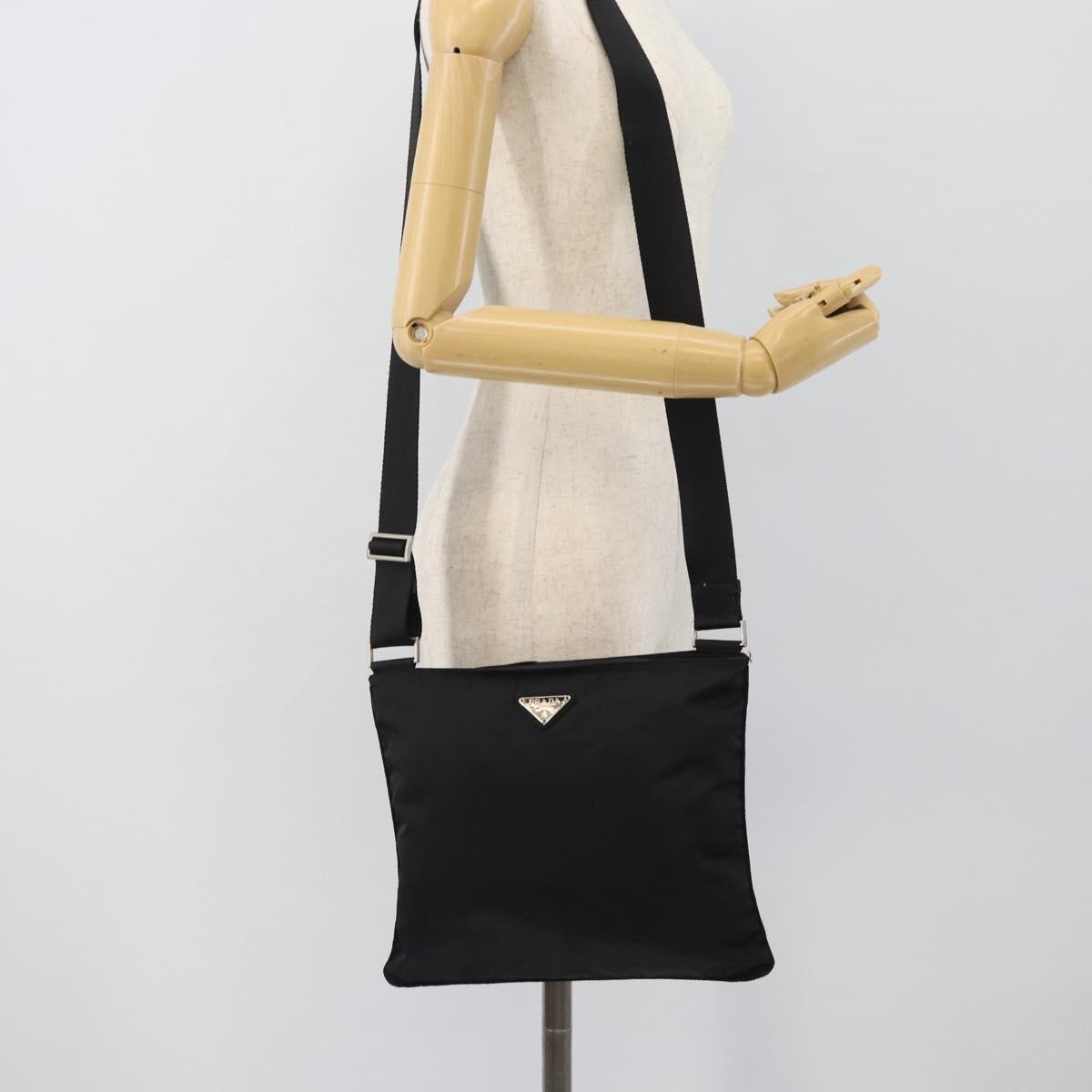 Prada Shoulder Tessuto Black Nylon Shoulder Bag Bag (Pre-Owned)