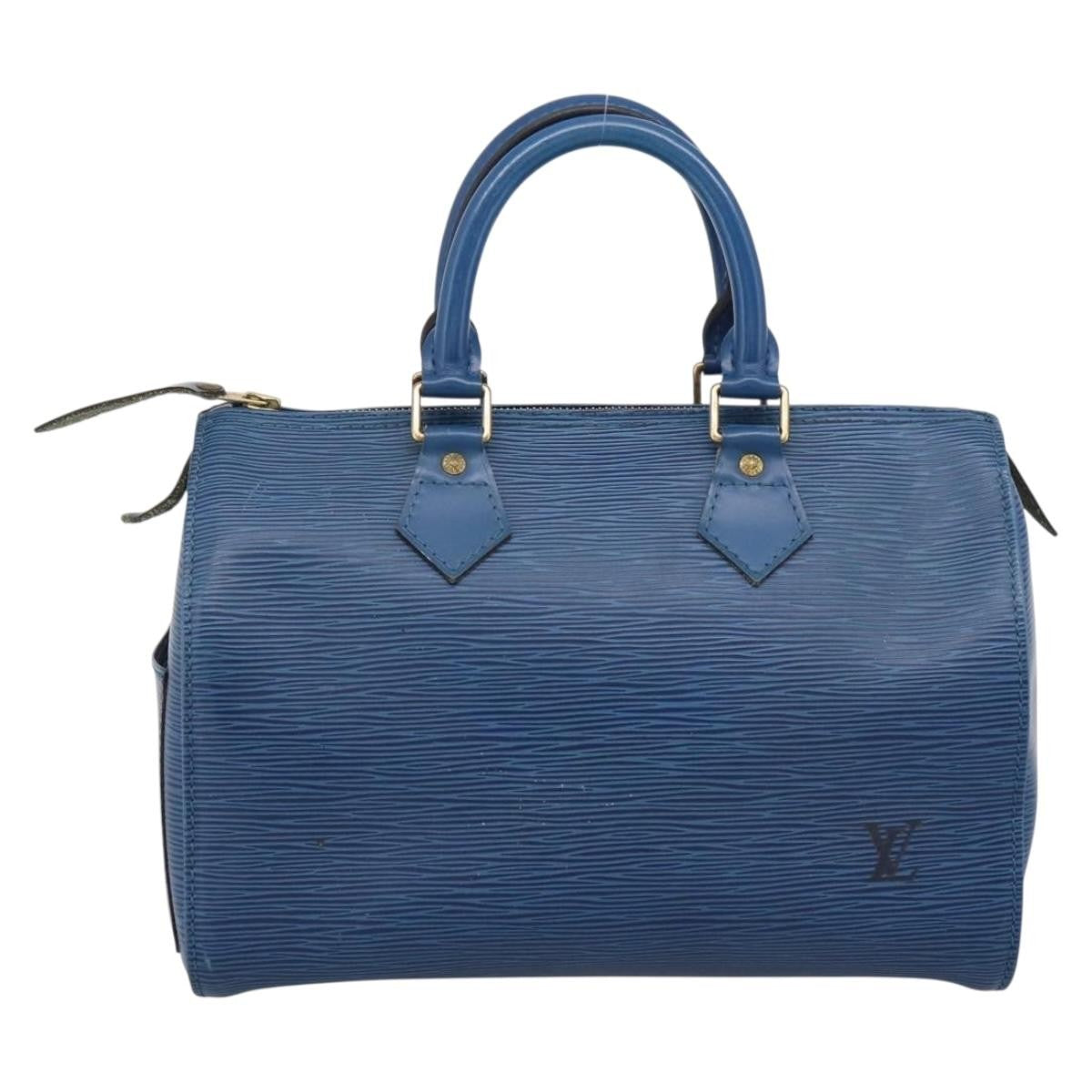 Louis Vuitton Speedy Epi Leather Blue Leather Handbag (Pre-Owned)