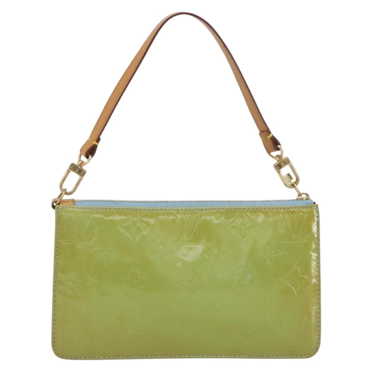 Louis Vuitton Lexington Pochette Monogram Vernis Green Patent_Leather Clutche & Pouche Bag (Pre-Owned)