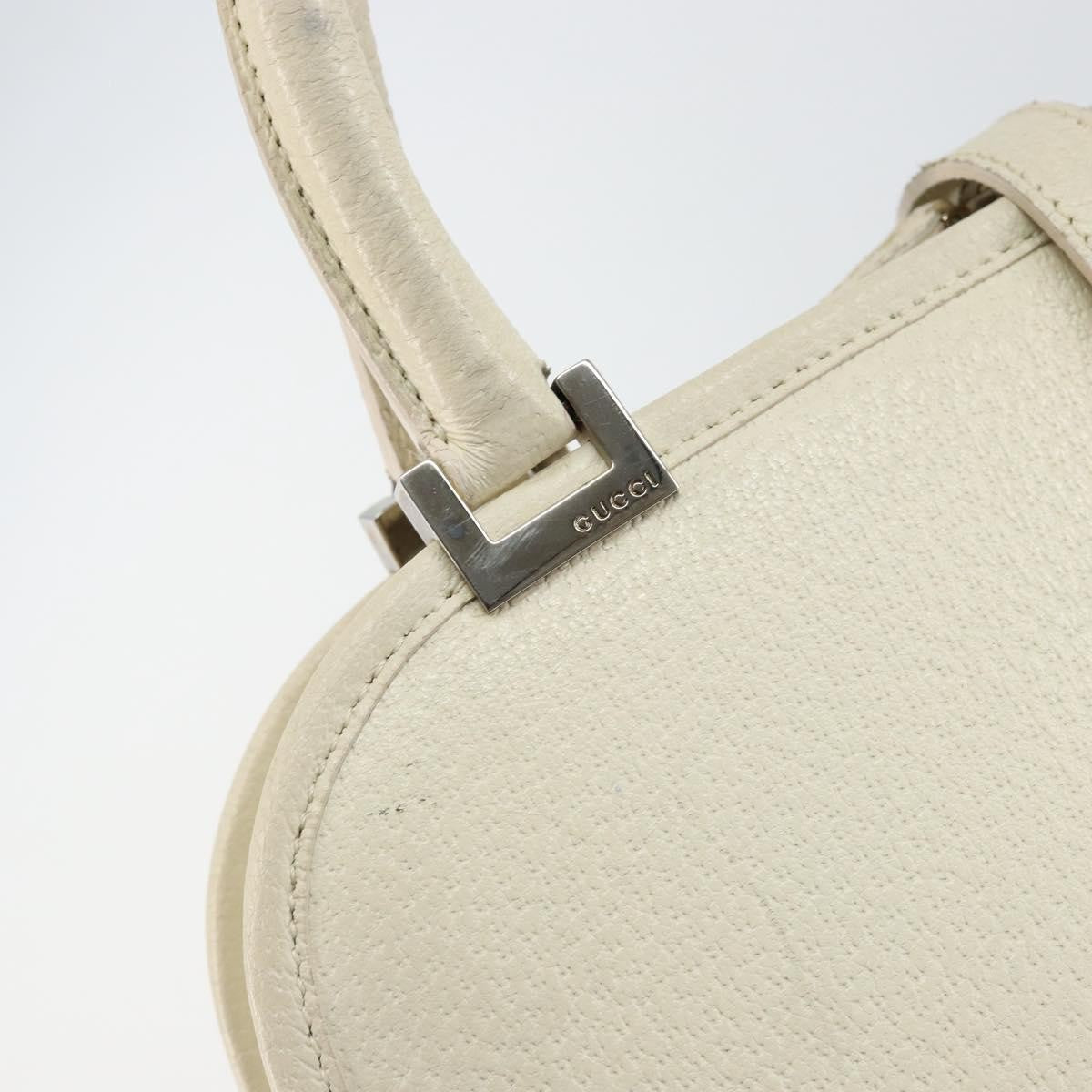 Gucci Jackie Leather White Leather Handbag (Pre-Owned)