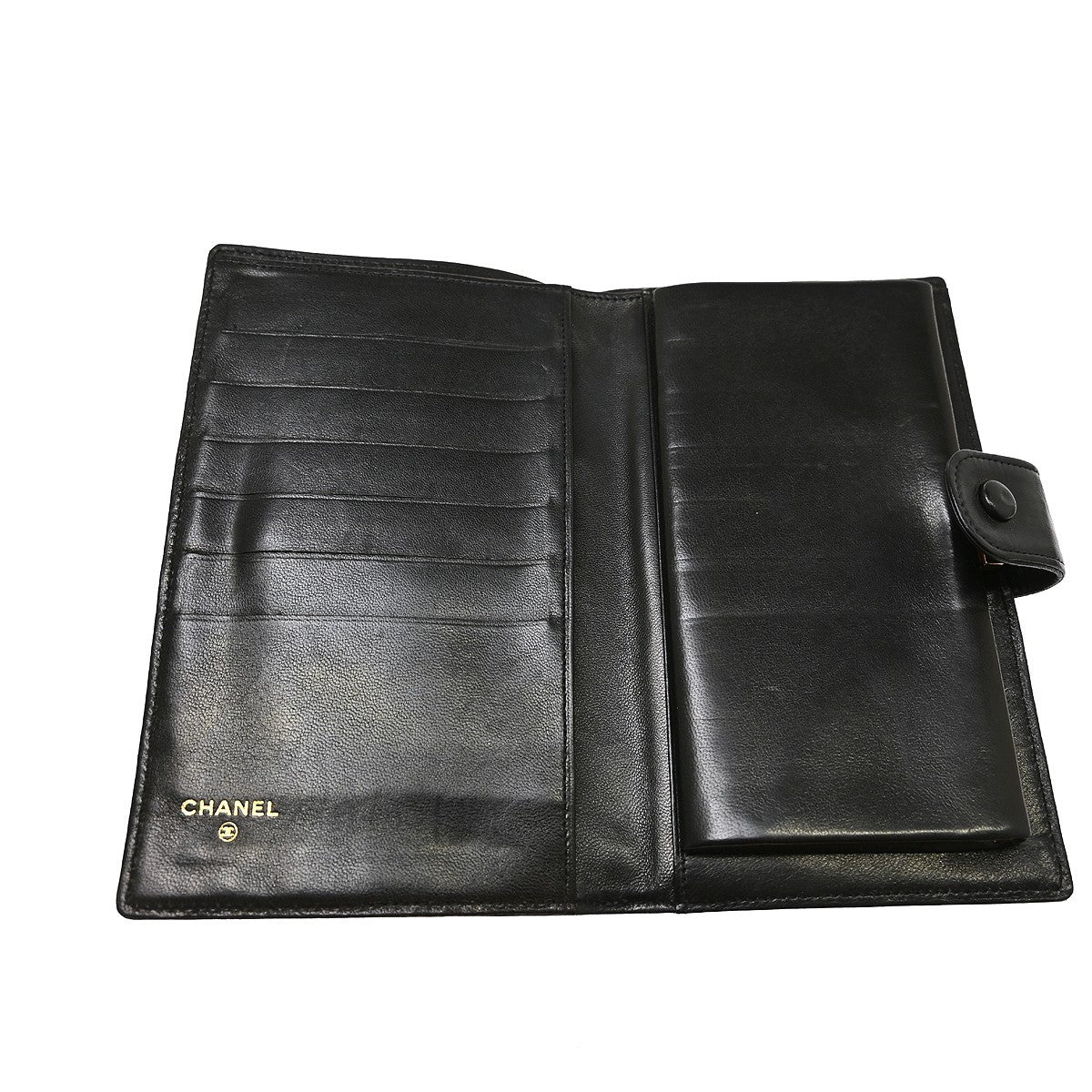 Chanel Timeless Cc French Lambskin Black Calfskin Wallets Accessory (Pre-Owned)