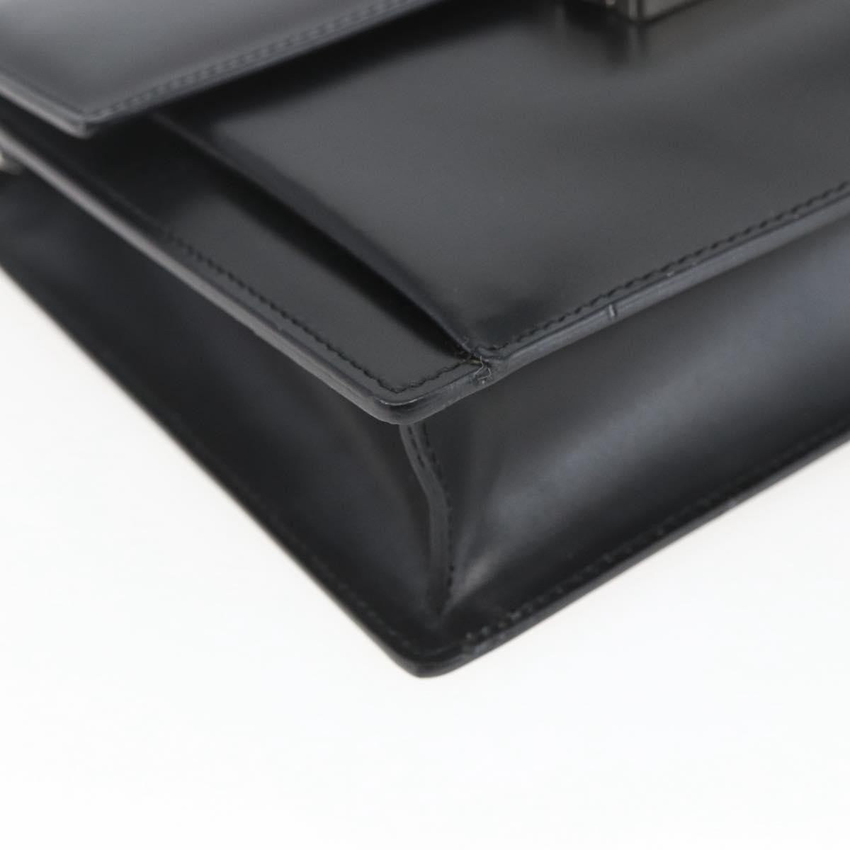 Versace Vintage Clutch Leather Black Leather Clutche & Pouche Bag (Pre-Owned)