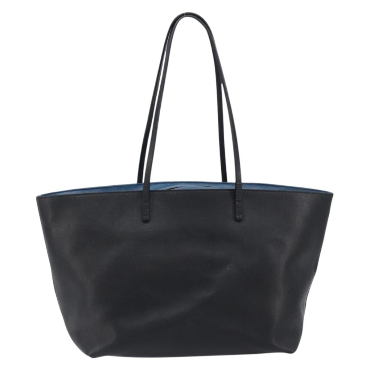 Fendi Monster Roll Leather Black Leather Tote Bag Bag (Pre-Owned)