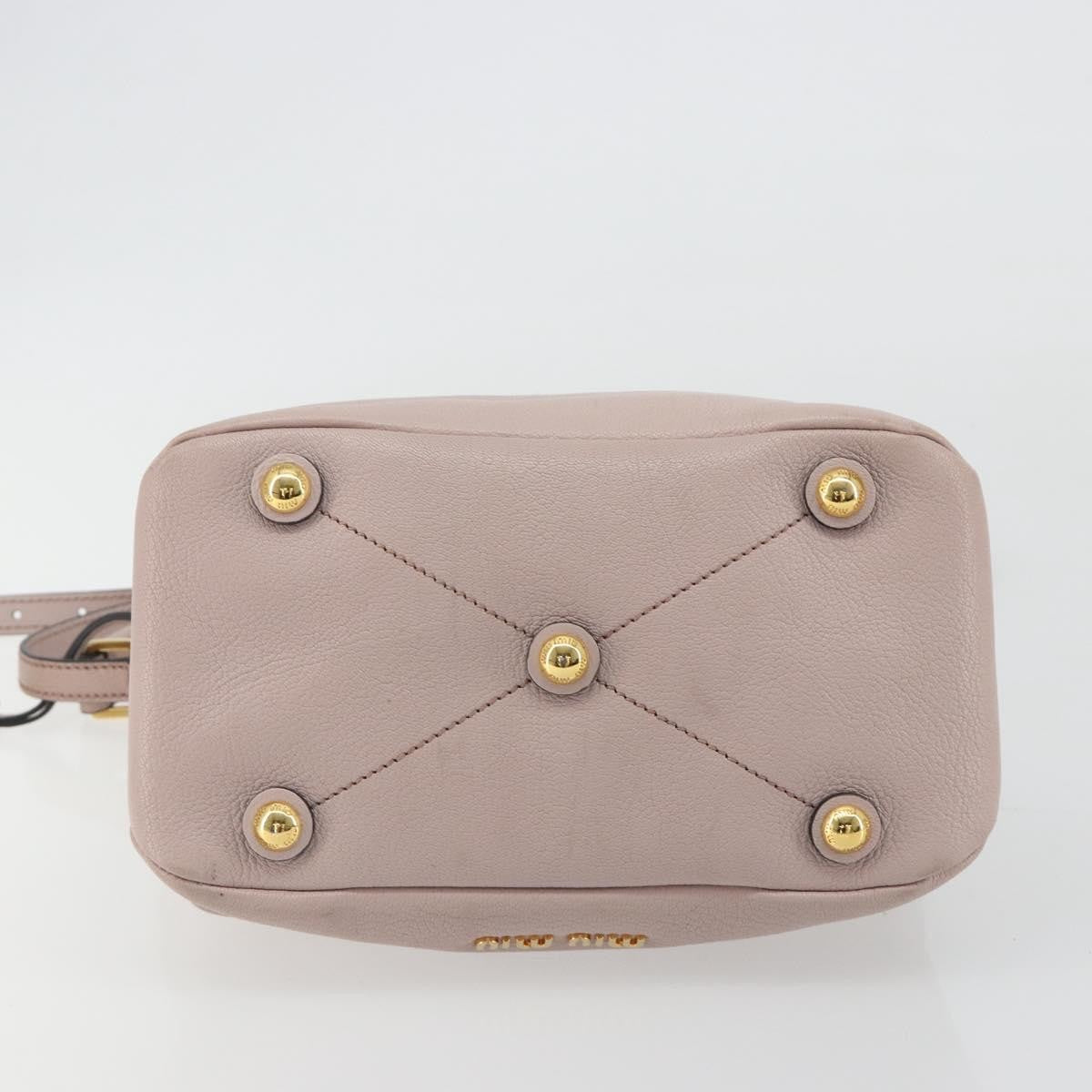 Miu Miu Madras Convertible Hobo Leather Pink Leather Shoulder Bag Bag (Pre-Owned)