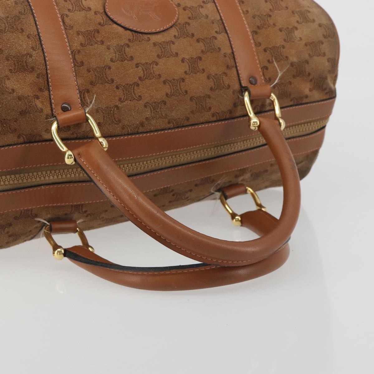 Celine Macadam Suede Brown Suede Tote Bag Bag (Pre-Owned)