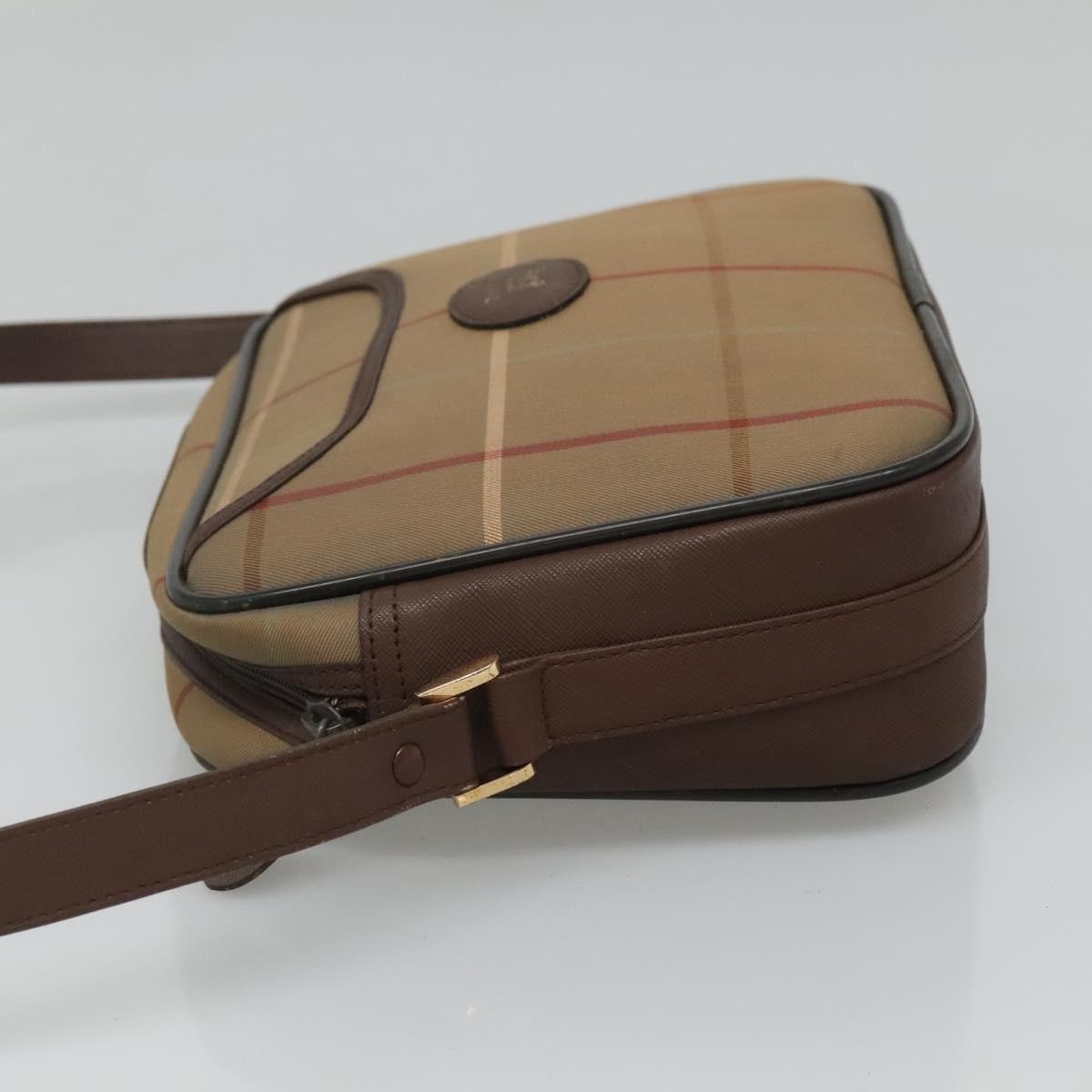 Burberry Nova Check Canvas And Leather Beige Canvas Shoulder Bag Bag (Pre-Owned)