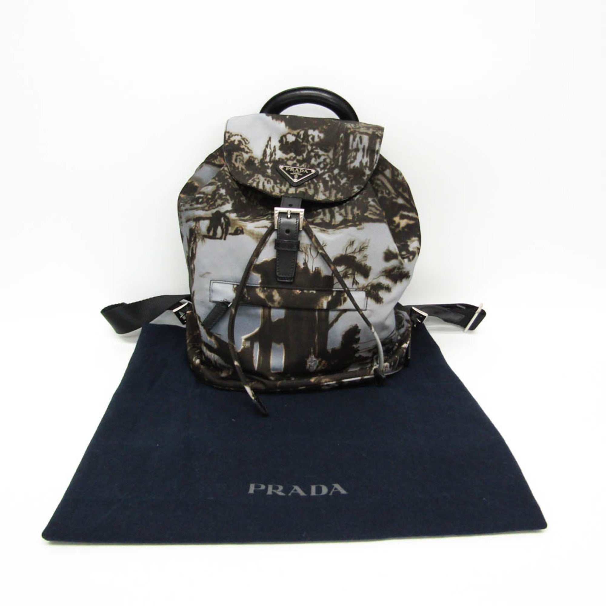 Prada Camouflage Tessuto Multicolour Nylon Backpack Bag (Pre-Owned)