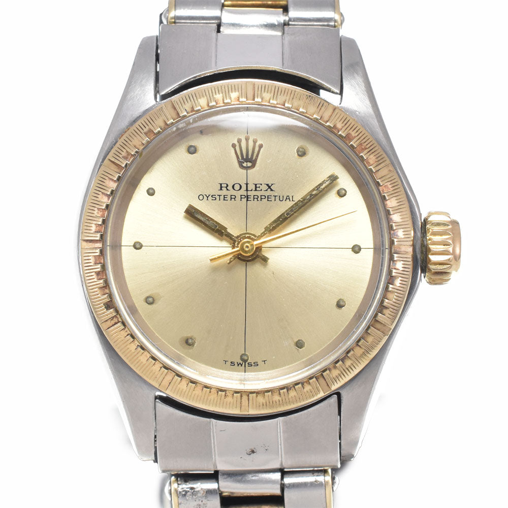 Rolex Oyster Perpetual Automatic Yellow Gold With Diamond Markers Watch (Pre-Owned)