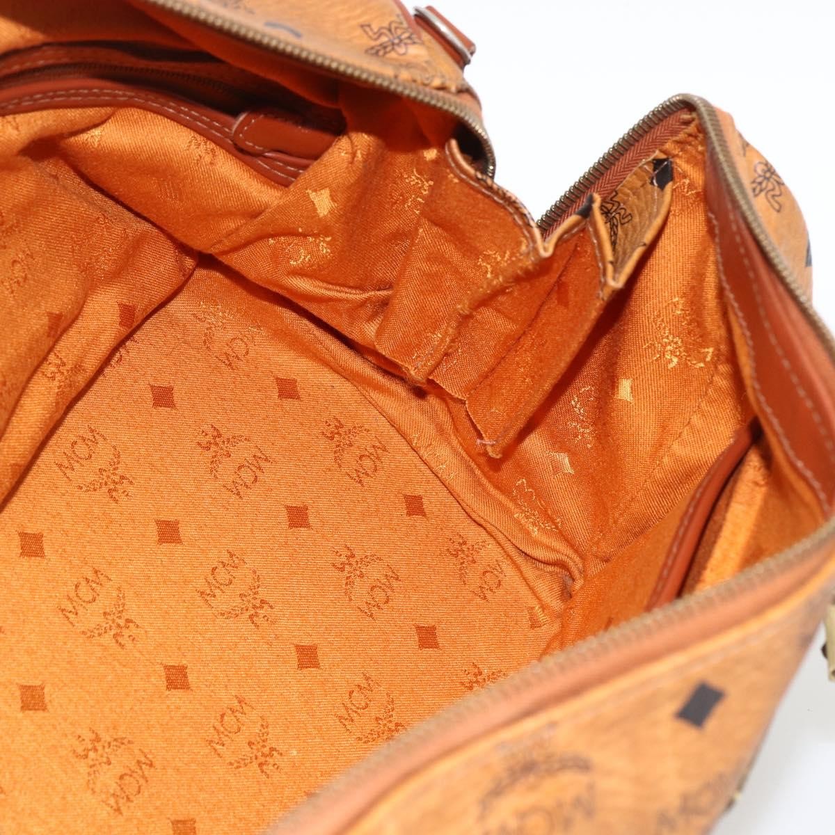 MCM Visetos Logogramme Leather Brown Leather Handbag (Pre-Owned)