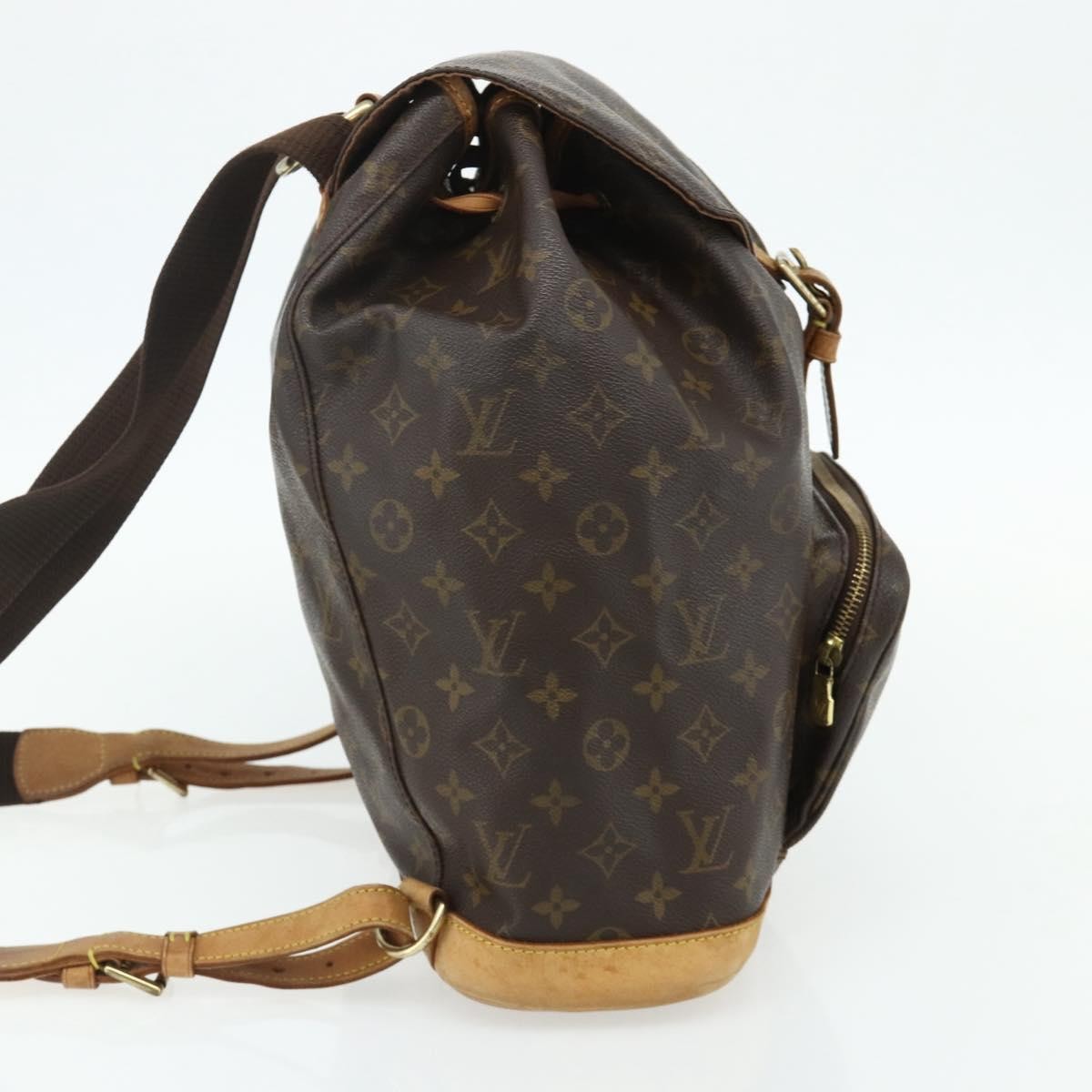 Louis Vuitton Vintage Montsouris Monogram Canvas Brown Canvas Backpack Bag (Pre-Owned)