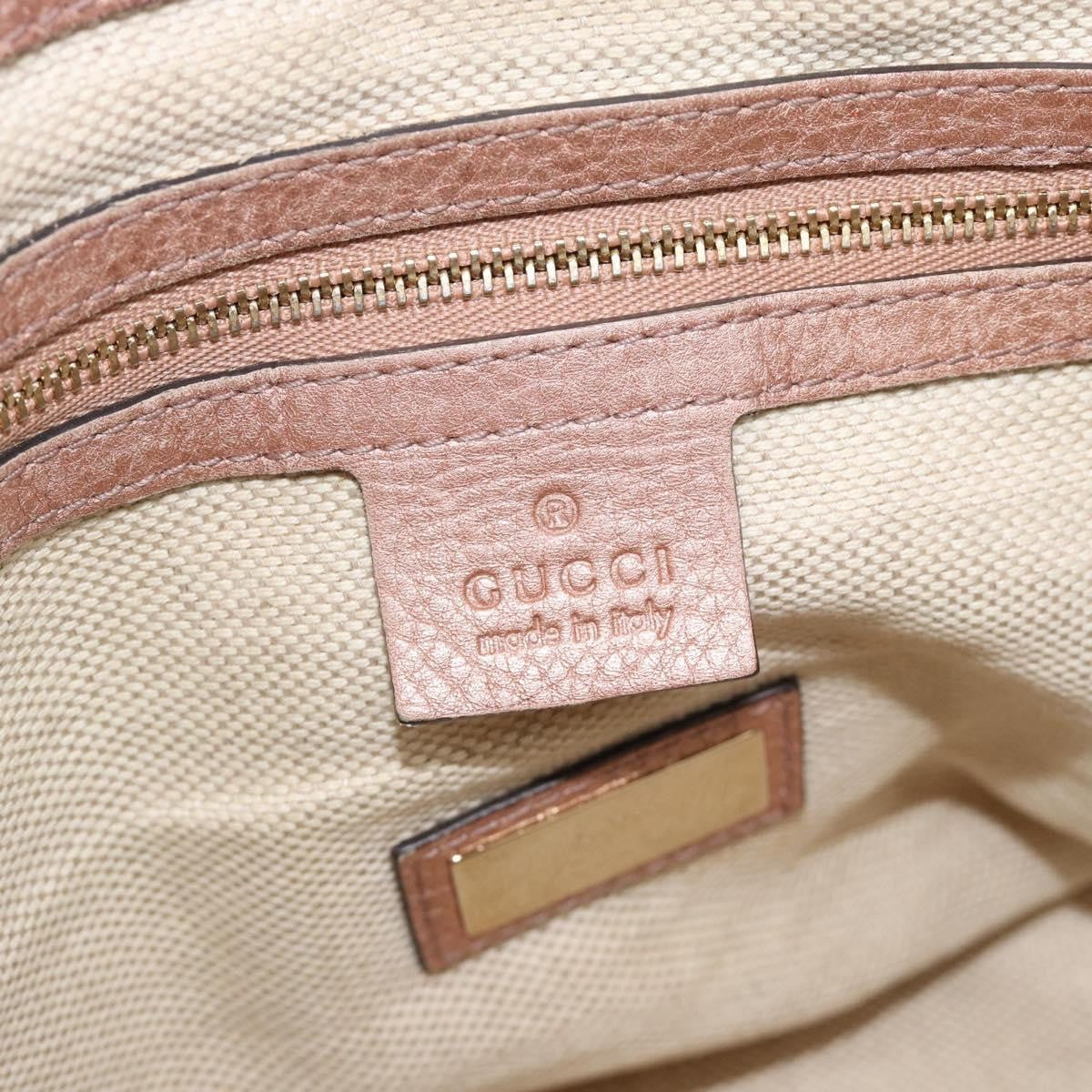 Gucci Soho Convertible Top Handle Leather Pink Leather Handbag (Pre-Owned)