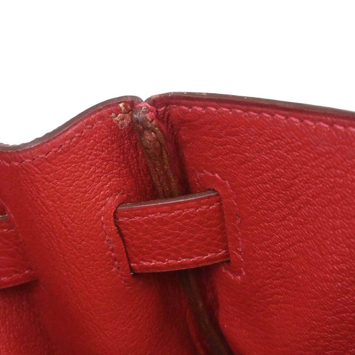Hermes Kelly Red Togo With Gold Hardware Red Leather Handbag (Pre-Owned)