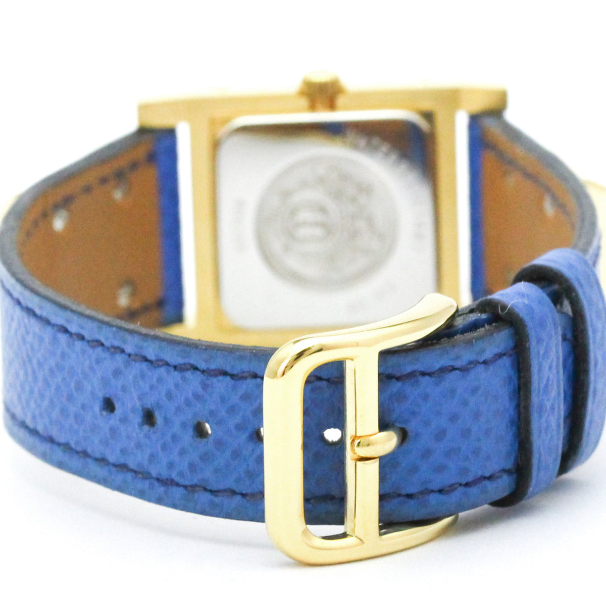 Hermes Medor Quartz Plated Metal And Leather Watch (Pre-Owned)