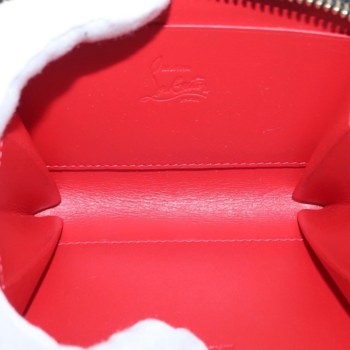 Christian Louboutin Panettone Coin Purse Embellished Leather Black Leather Wallets Accessory (Pre-Owned)