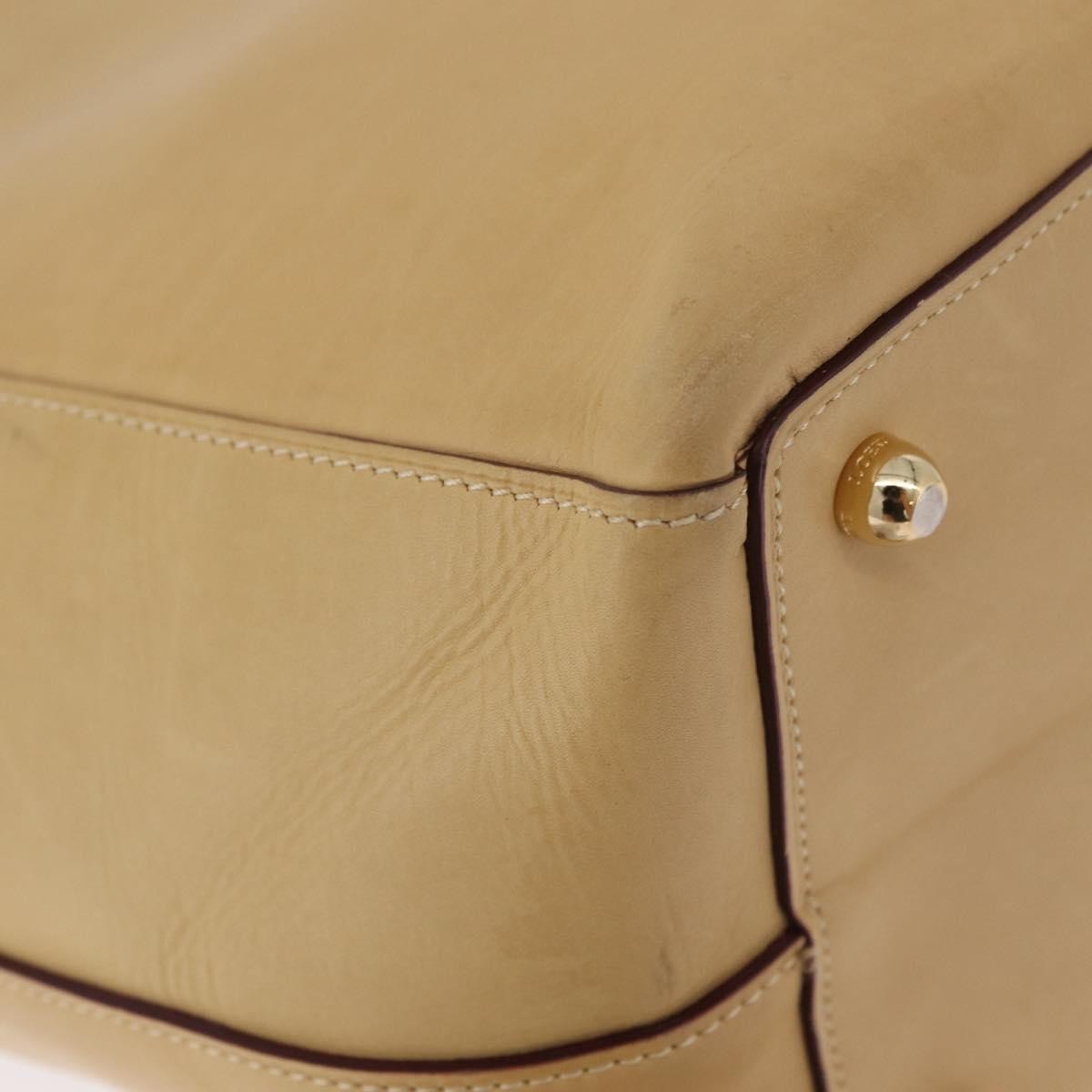 Loewe Papelle Leather Beige Leather Tote Bag Bag (Pre-Owned)