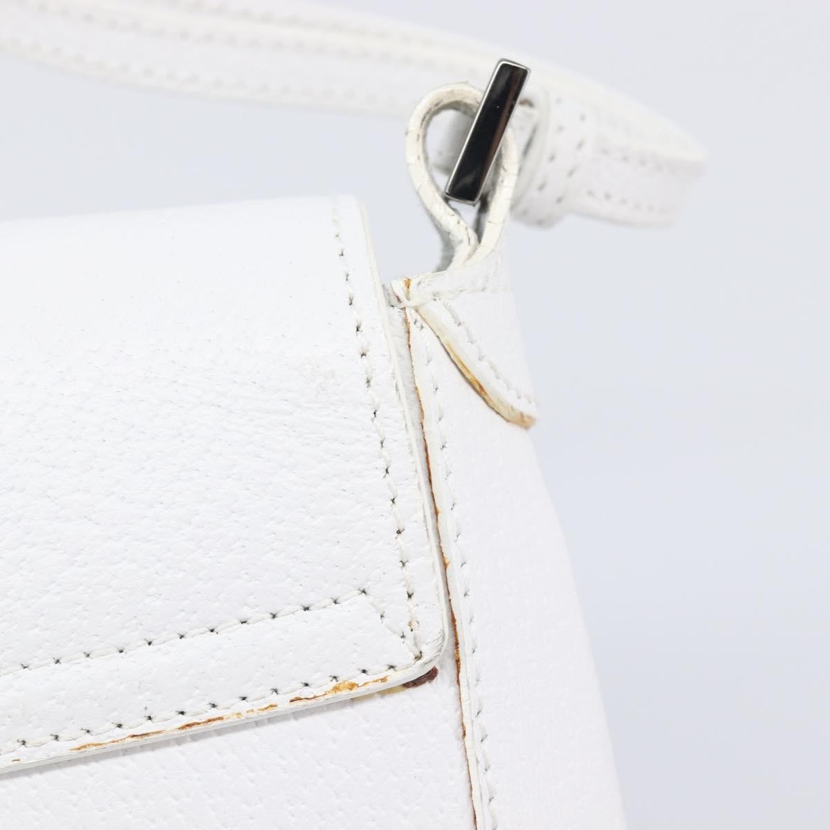 Gucci Shoulder Leather White Leather Shoulder Bag Bag (Pre-Owned)