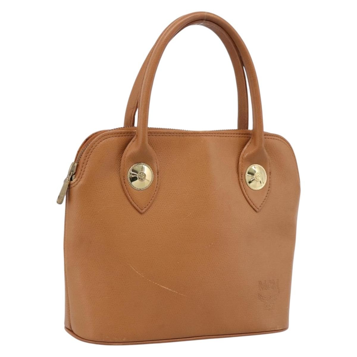 MCM Vintage Leather Brown Leather Handbag (Pre-Owned)
