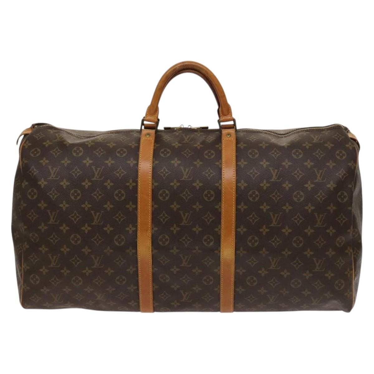 Louis Vuitton Keepall Monogram Canvas Brown Canvas Travel Bag Bag (Pre-Owned)