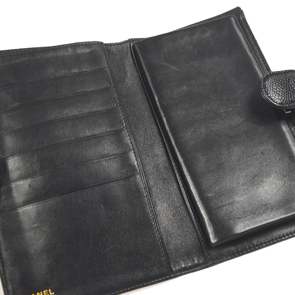 Chanel Timeless Cc French Caviar Black Leather Wallets Accessory (Pre-Owned)