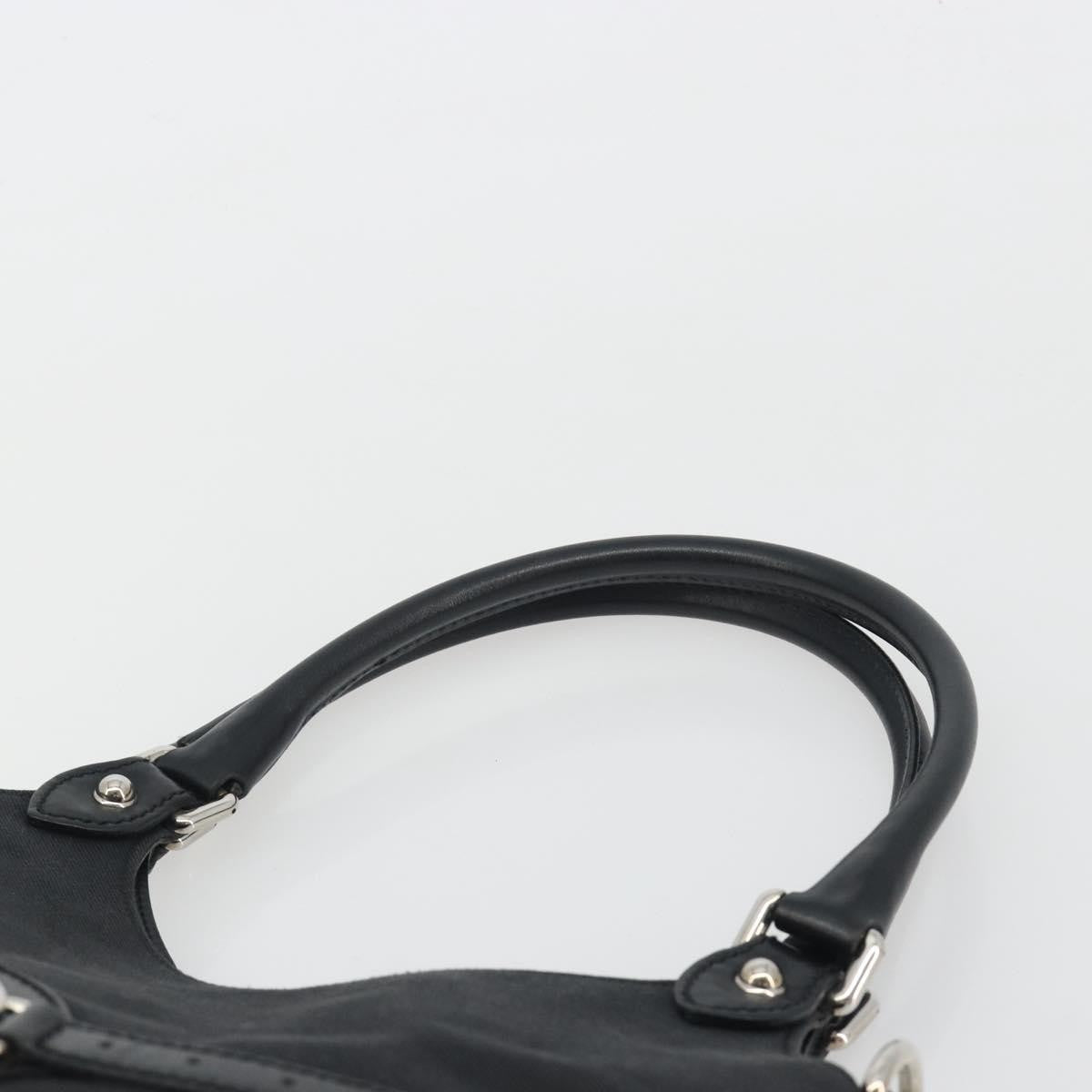 Gucci Reins Web Canvas Black Canvas Shoulder Bag Bag (Pre-Owned)
