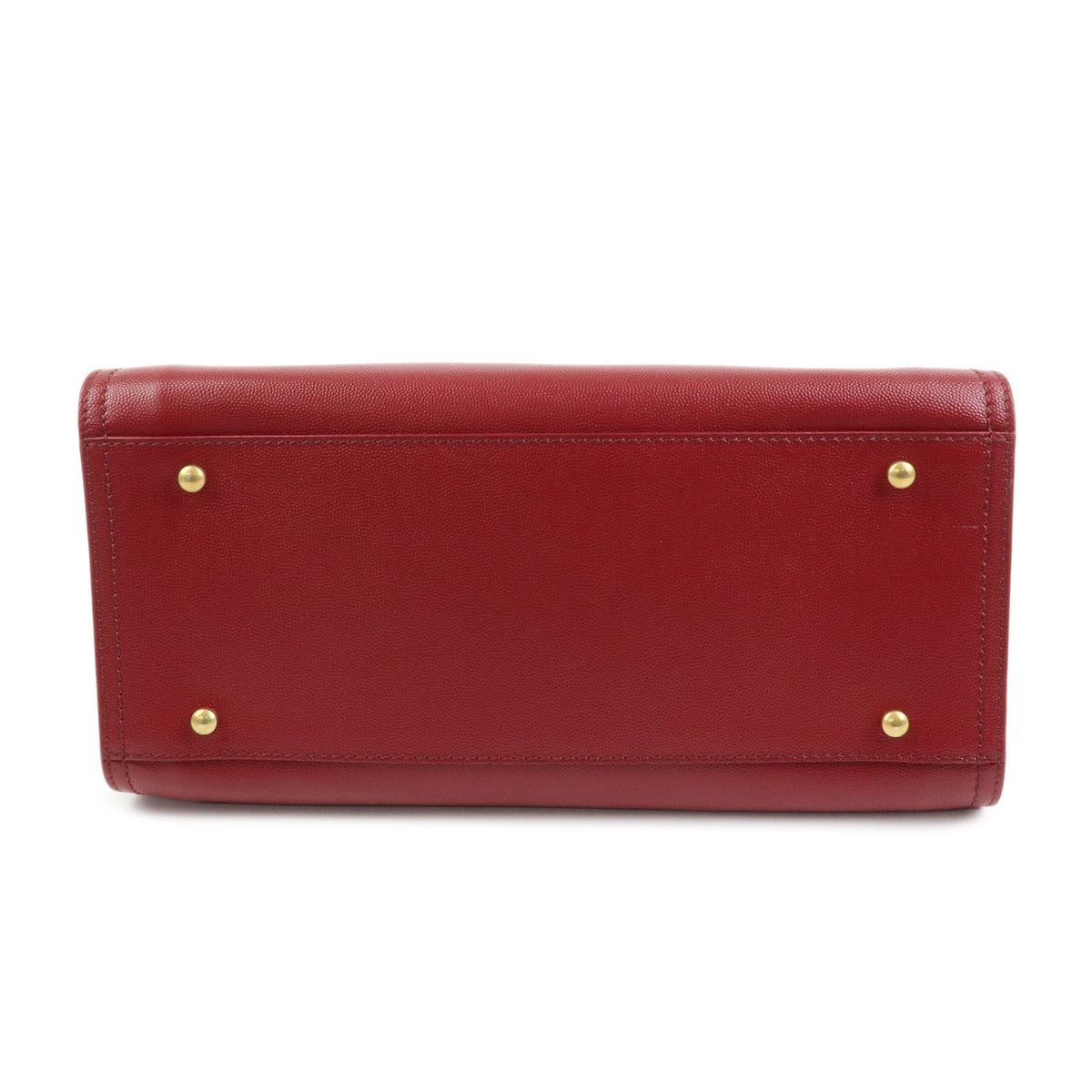 Chanel Deauville Studded Caviar Burgundy Leather Tote Bag Bag (Pre-Owned)
