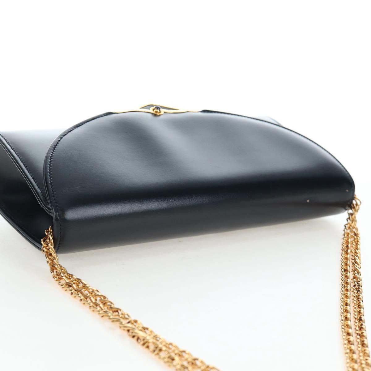 Cartier Sapphire Line Leather Navy Leather Shoulder Bag Bag (Pre-Owned)