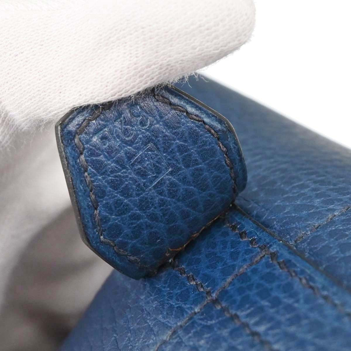 Hermes Bolide Ardenne Blue Leather Handbag (Pre-Owned)