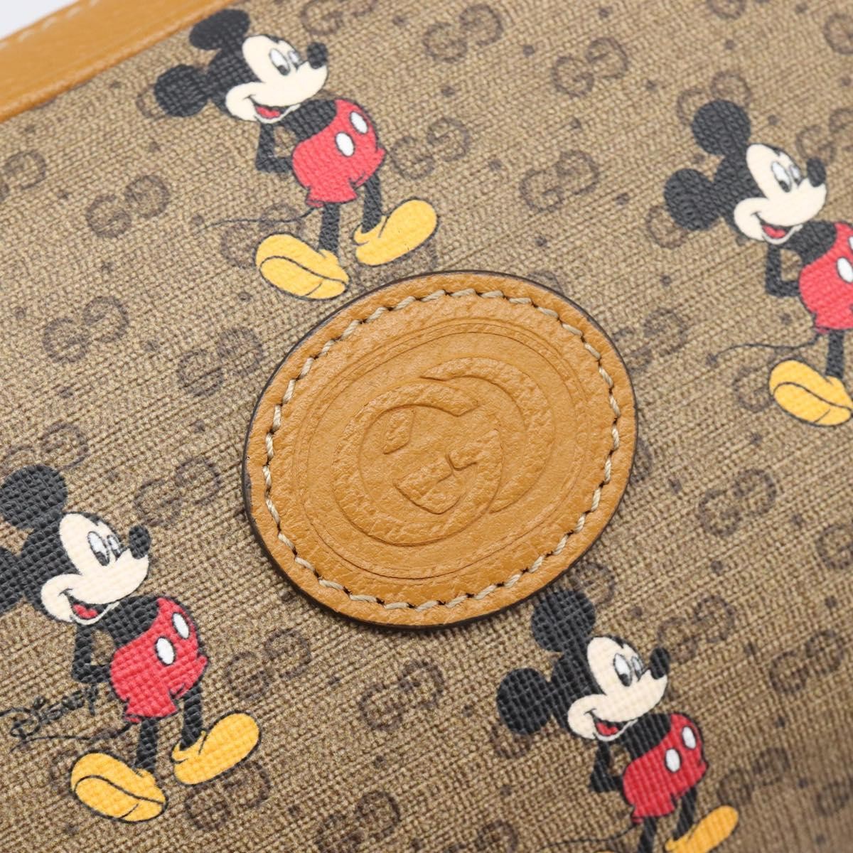 Gucci Disney Mickey Mouse Printed Mini Gg Coated Canvas Beige Canvas Backpack Bag (Pre-Owned)