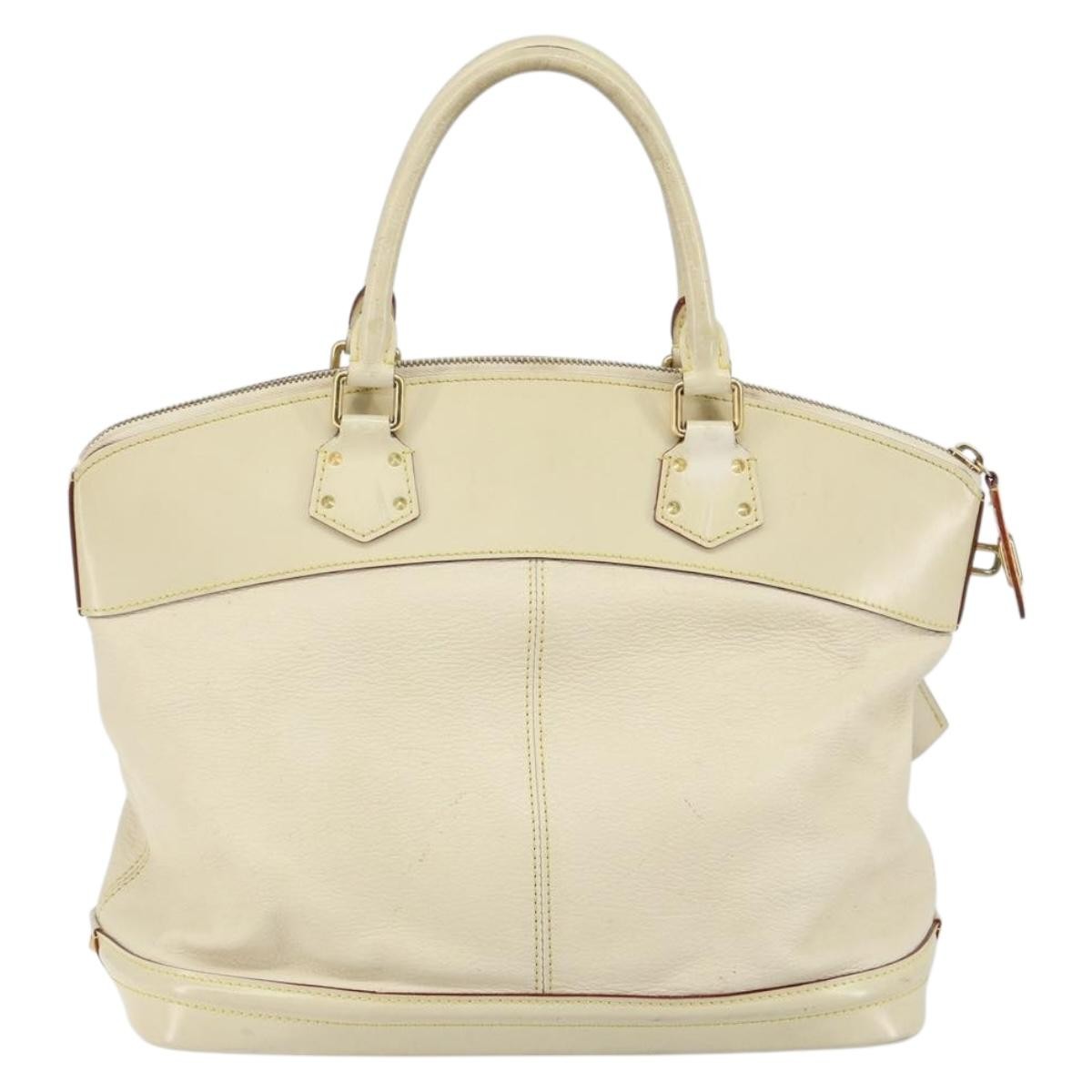 Louis Vuitton Suhali Lockit Leather White Leather Handbag (Pre-Owned)