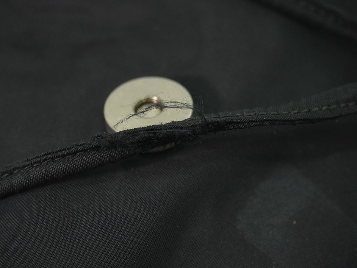 Prada Front Pocket Buckle Nylon Black Nylon Backpack Bag (Pre-Owned)