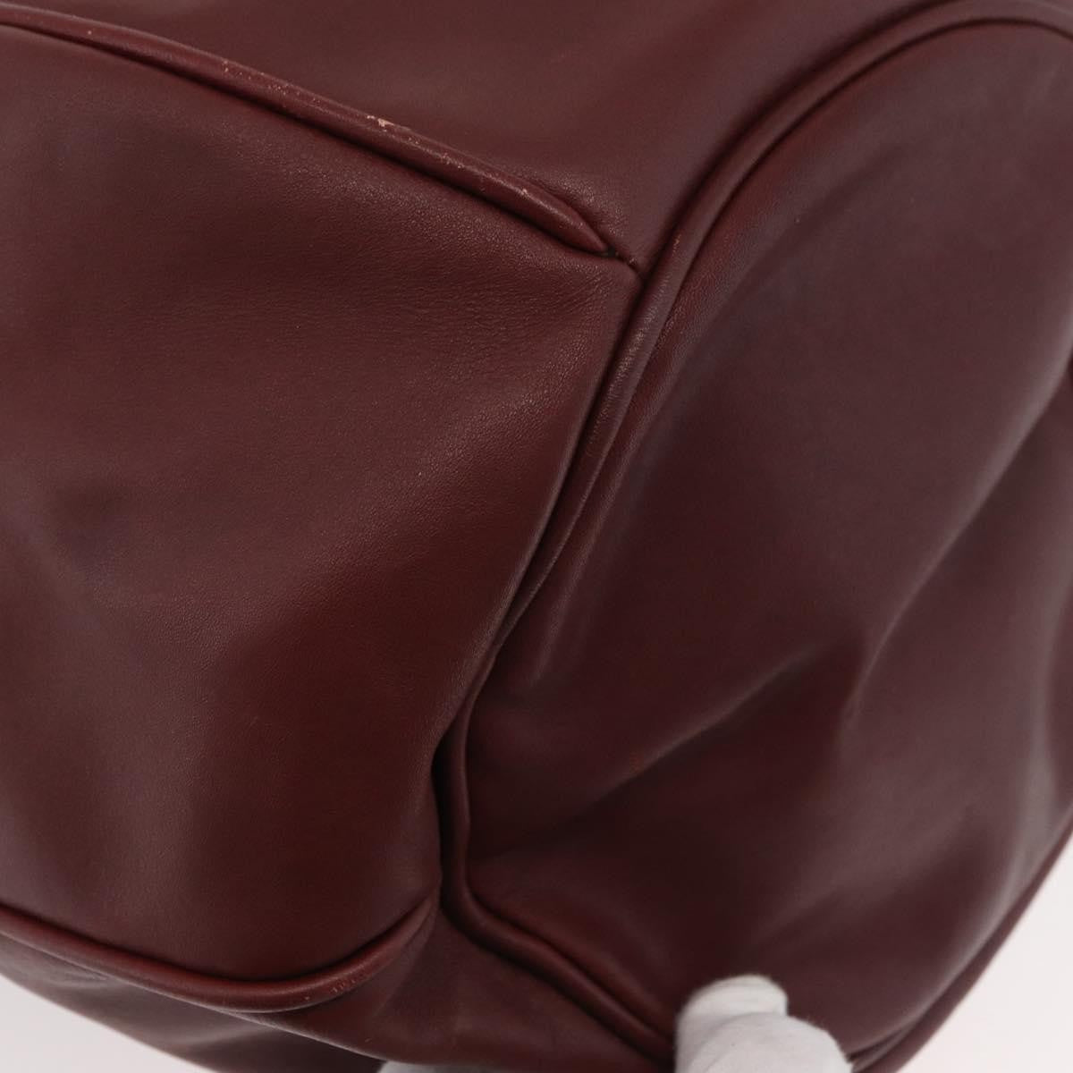 Cartier Must De Cartier Leather Burgundy Leather Shoulder Bag Bag (Pre-Owned)