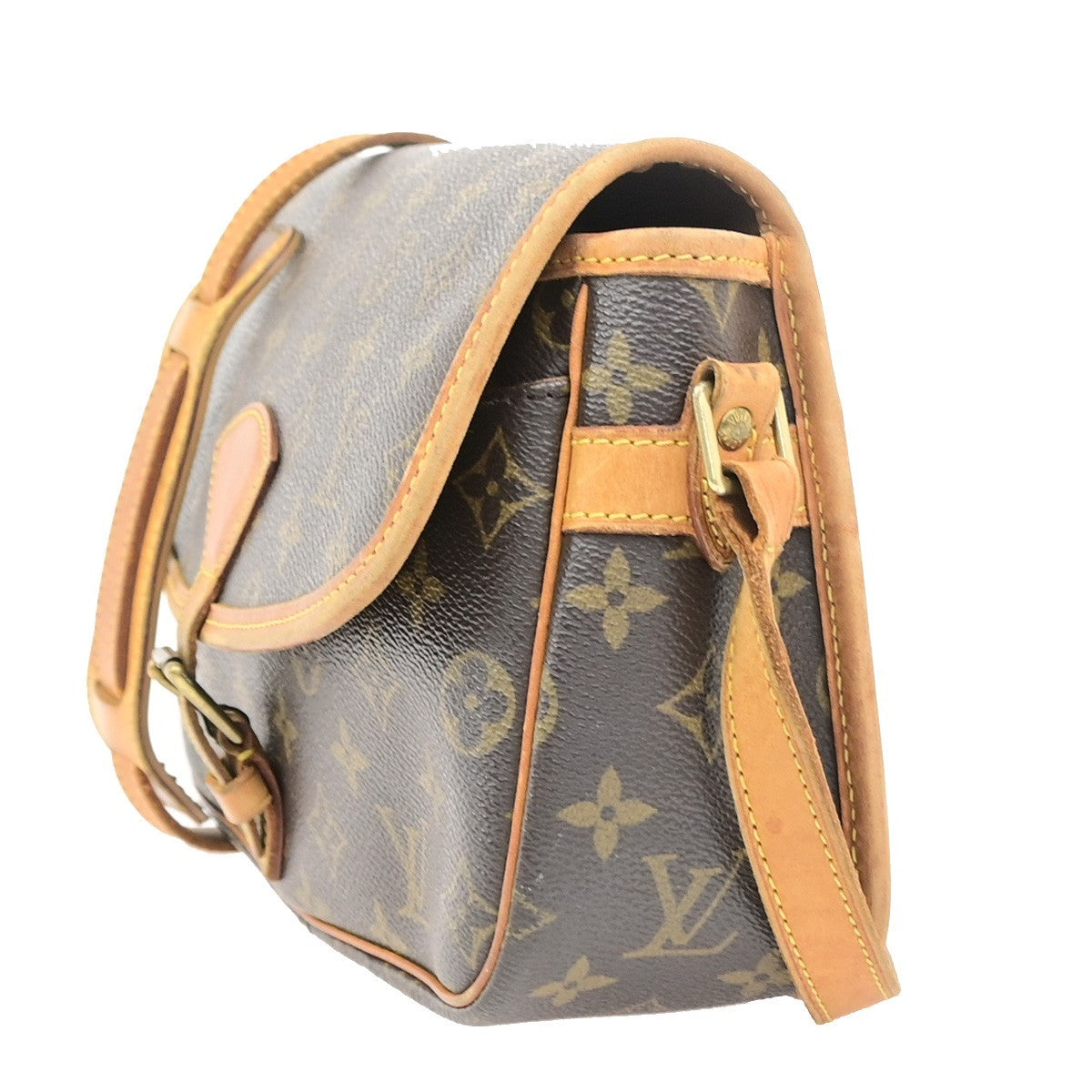 Louis Vuitton Sologne Monogram Canvas Brown Canvas Shoulder Bag Bag (Pre-Owned)