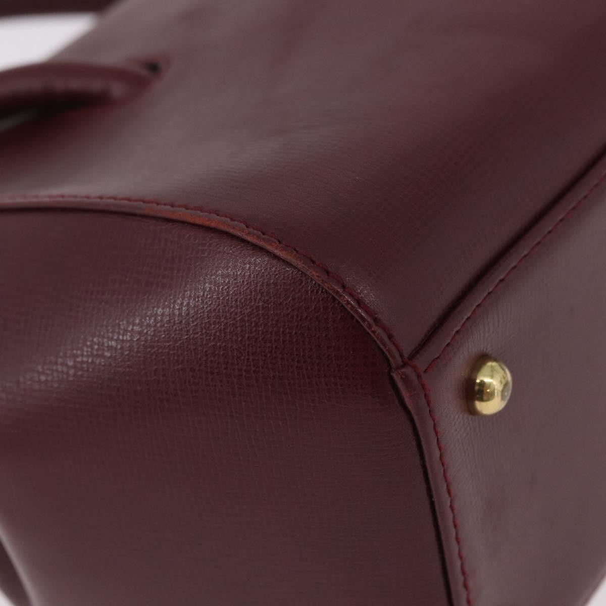 Cartier Must Line Leather Burgundy Leather Handbag (Pre-Owned)