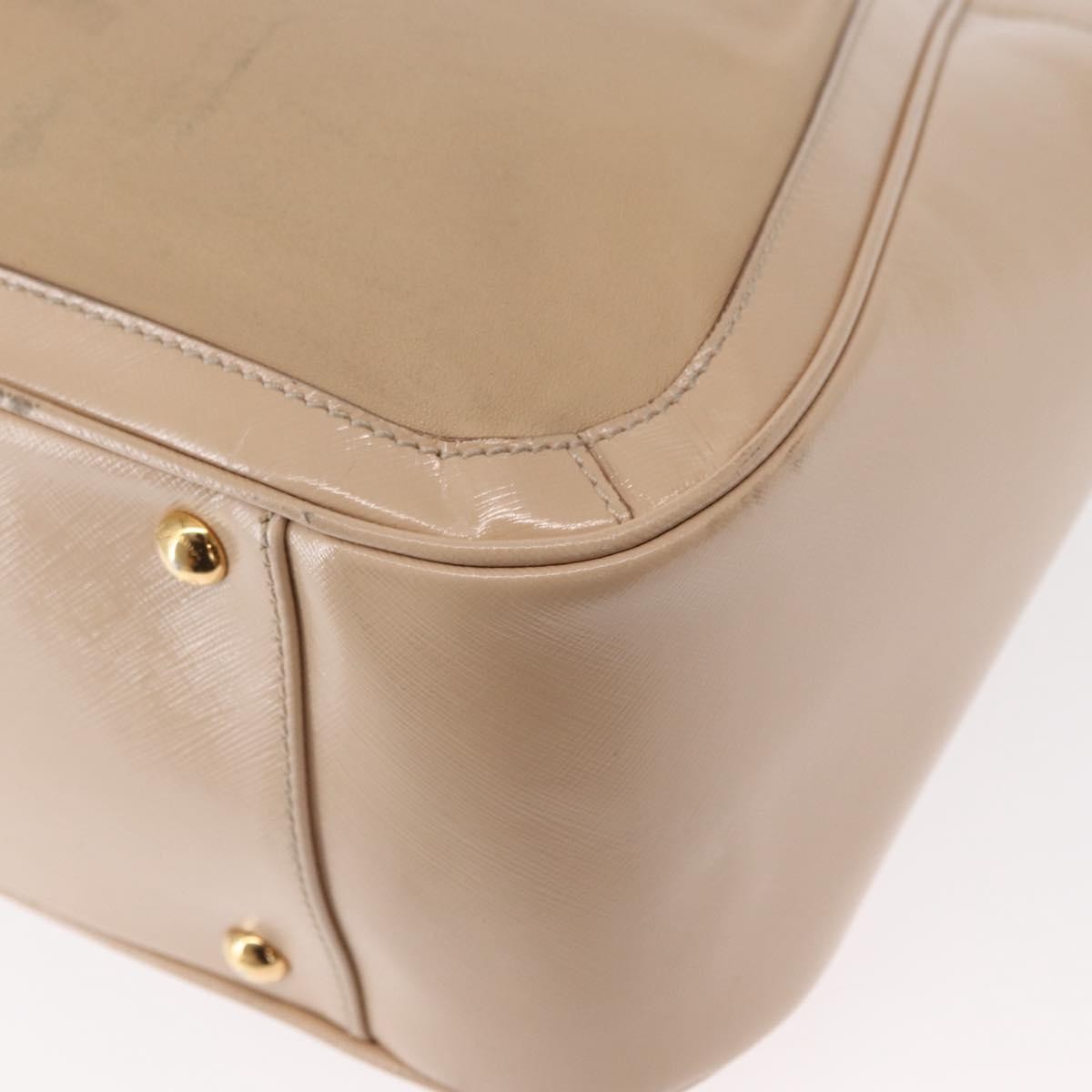 Salvatore Ferragamo Betulla Chain Leather Beige Leather Tote Bag Bag (Pre-Owned)