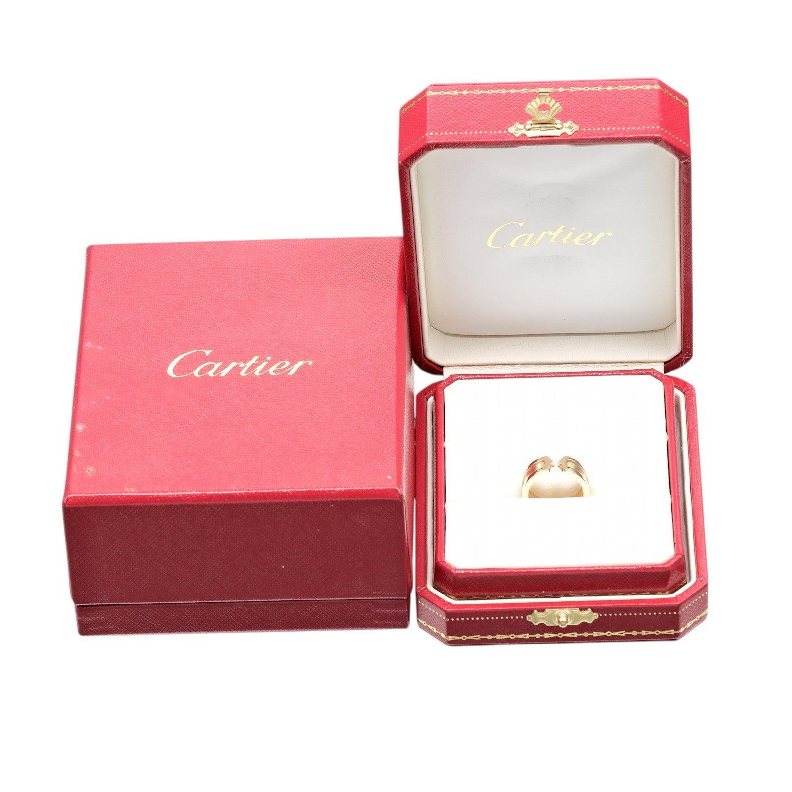 Cartier 2C De Cartier 18K Yellow Gold Gold Yellow_Gold Ring Jewelry (Pre-Owned)