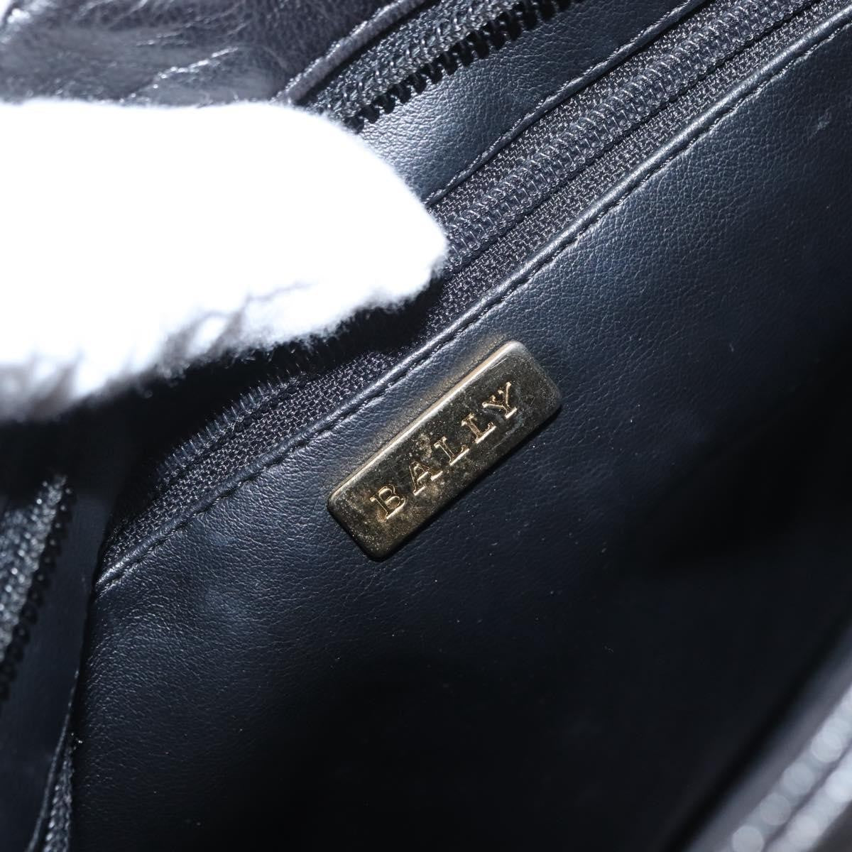 Bally Vintage Leather Black Leather Shoulder Bag Bag (Pre-Owned)