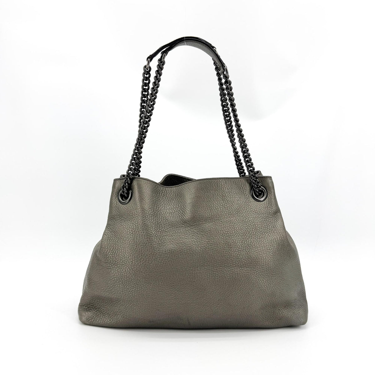 Gucci Soho Chain Strap Leather Silver Leather Shoulder Bag Bag (Pre-Owned)