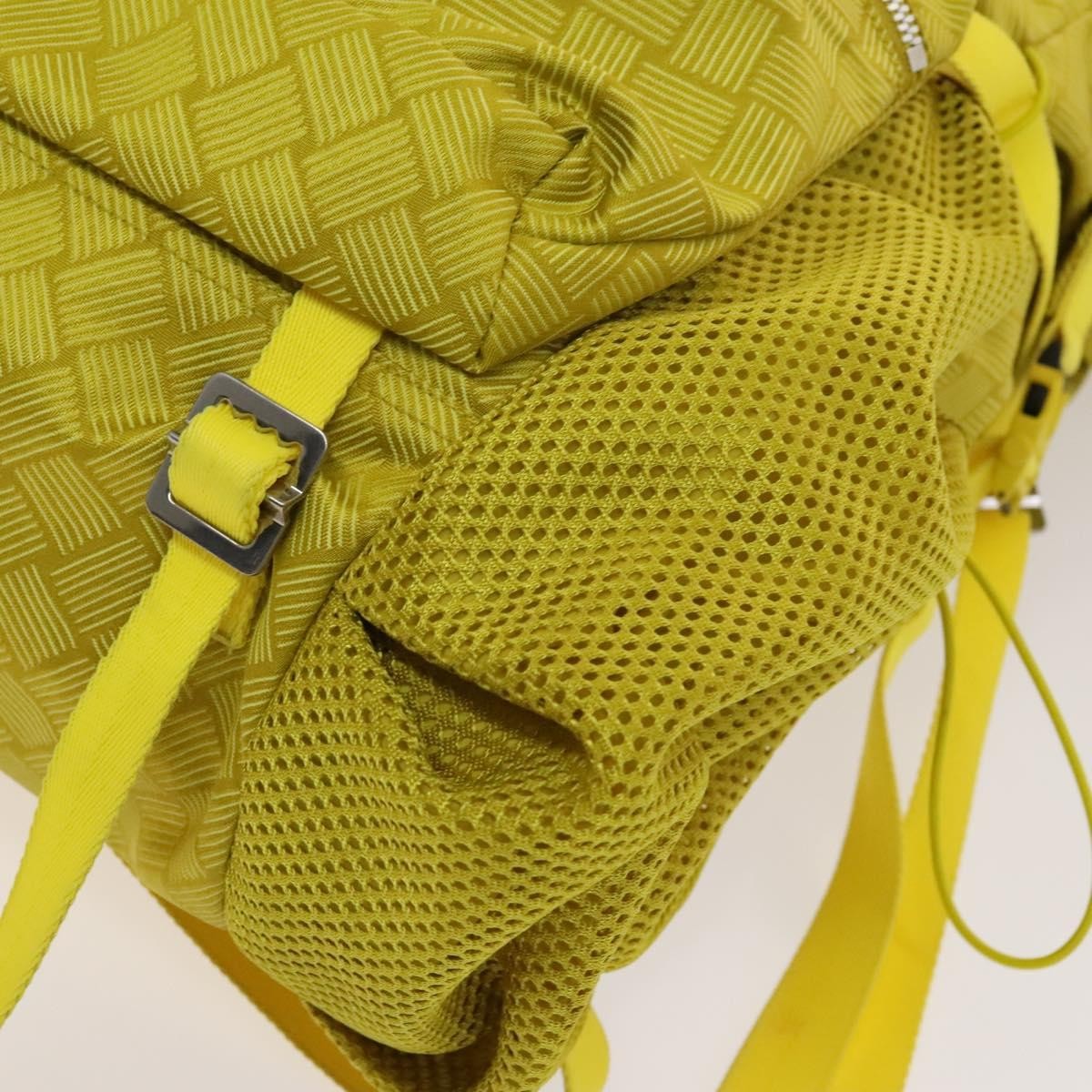 Bottega Veneta Vintage Nylon Yellow Nylon Backpack Bag (Pre-Owned)