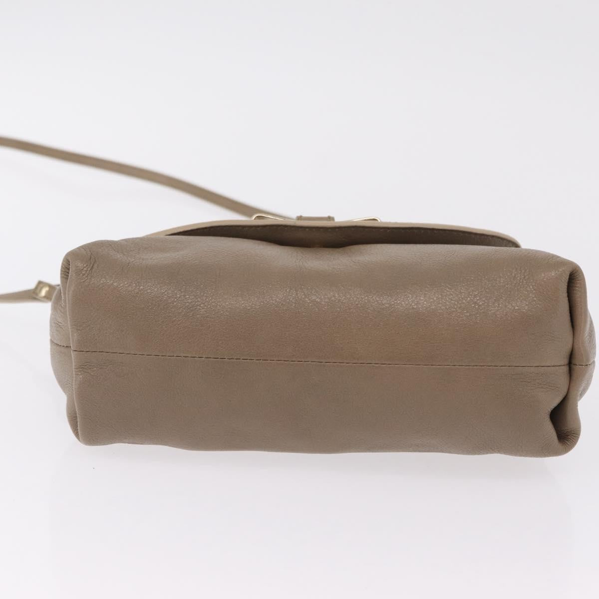Chloe Lily Leather Beige Leather Shoulder Bag Bag (Pre-Owned)