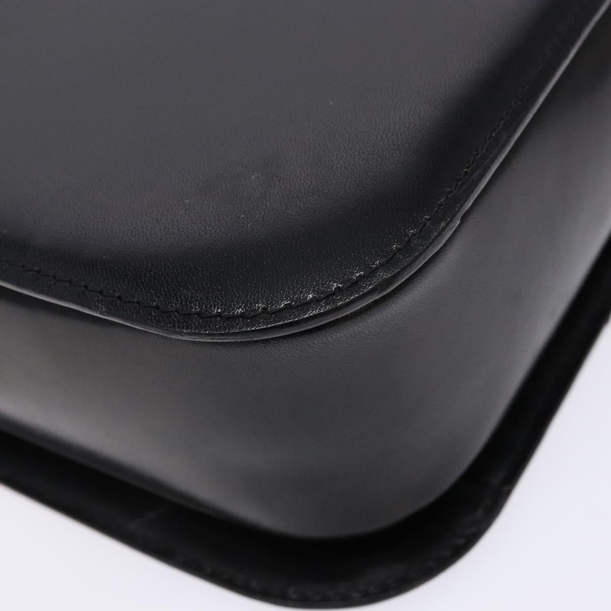 Bally Handbag Leather Black Leather Handbag (Pre-Owned)