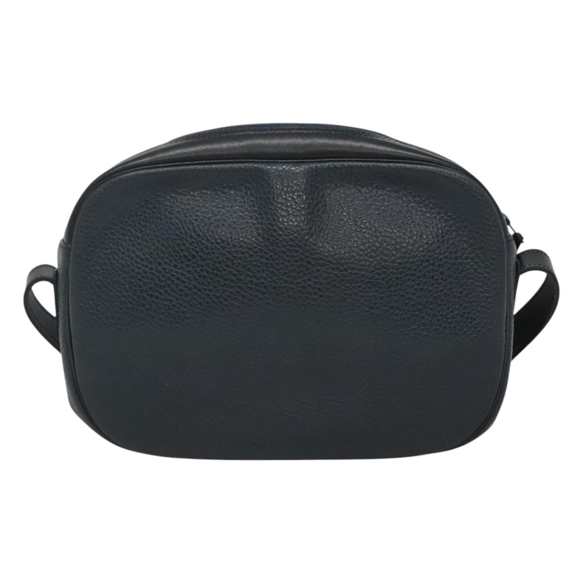 Christian Dior Vintage Leather Navy Leather Shoulder Bag Bag (Pre-Owned)