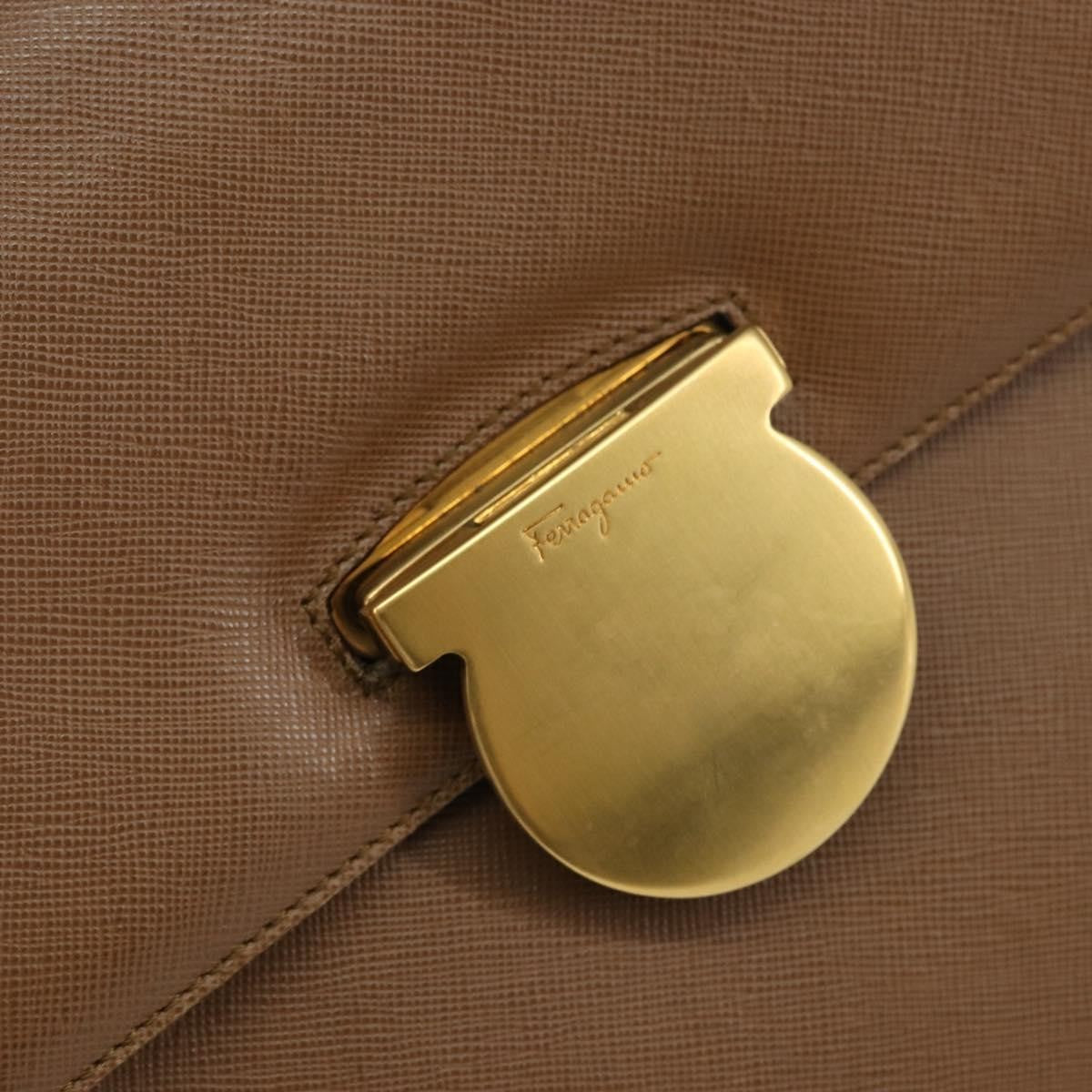 Salvatore Ferragamo Vintage Leather Brown Leather Handbag (Pre-Owned)