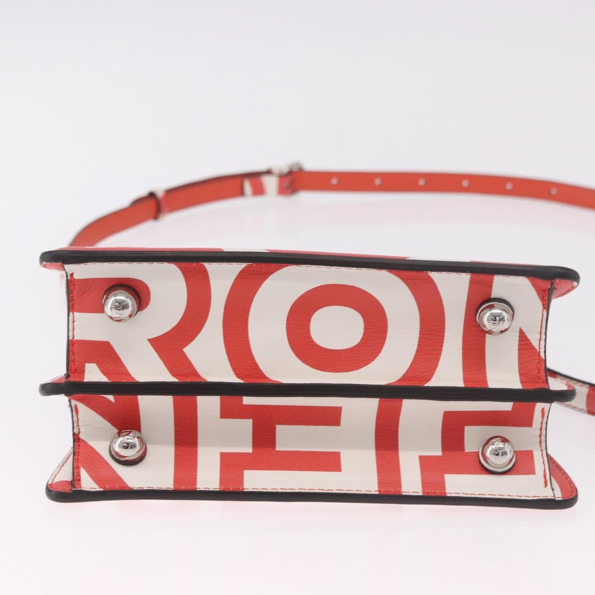 Fendi Peekaboo Leather White Leather Handbag (Pre-Owned)