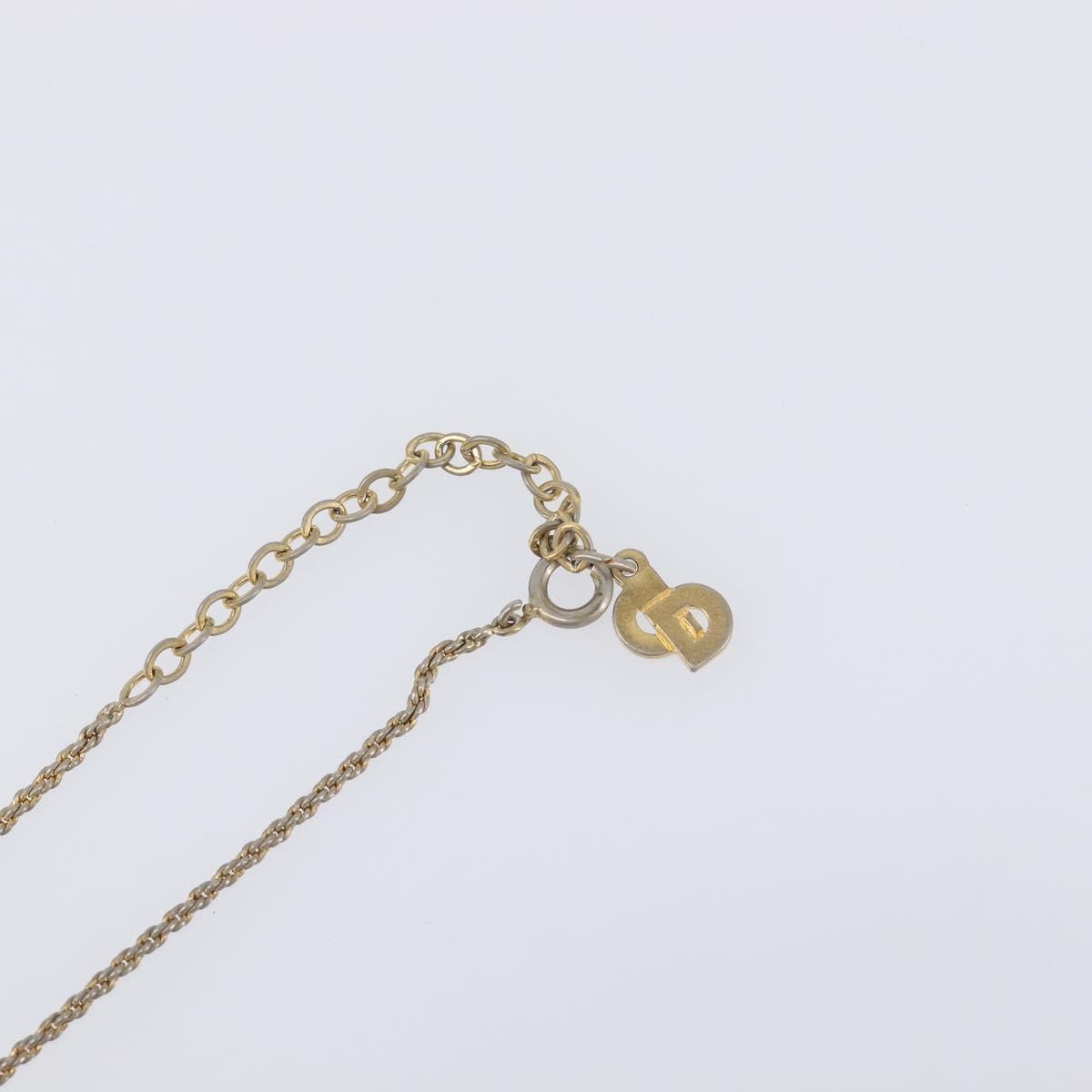 Christian Dior Vintage Cd Pendant Metal Gold Metal Necklace Jewelry (Pre-Owned)