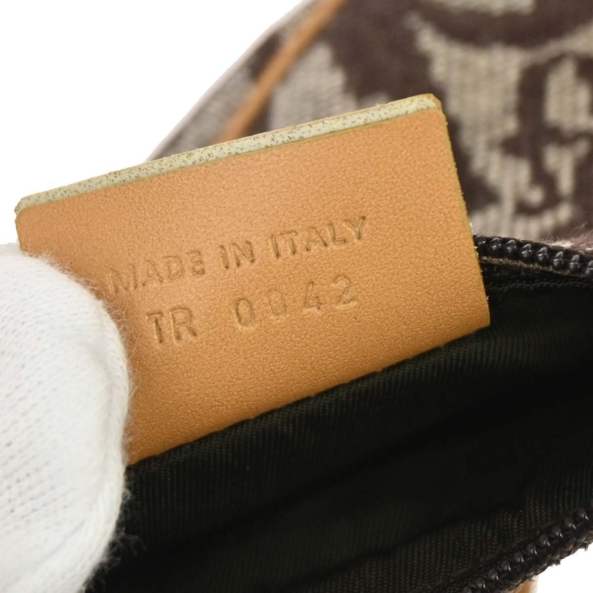 Christian Dior Vintage Saddle Zip Coin Purse Diorissimo Canvas Brown Canvas Clutche & Pouche Bag (Pre-Owned)