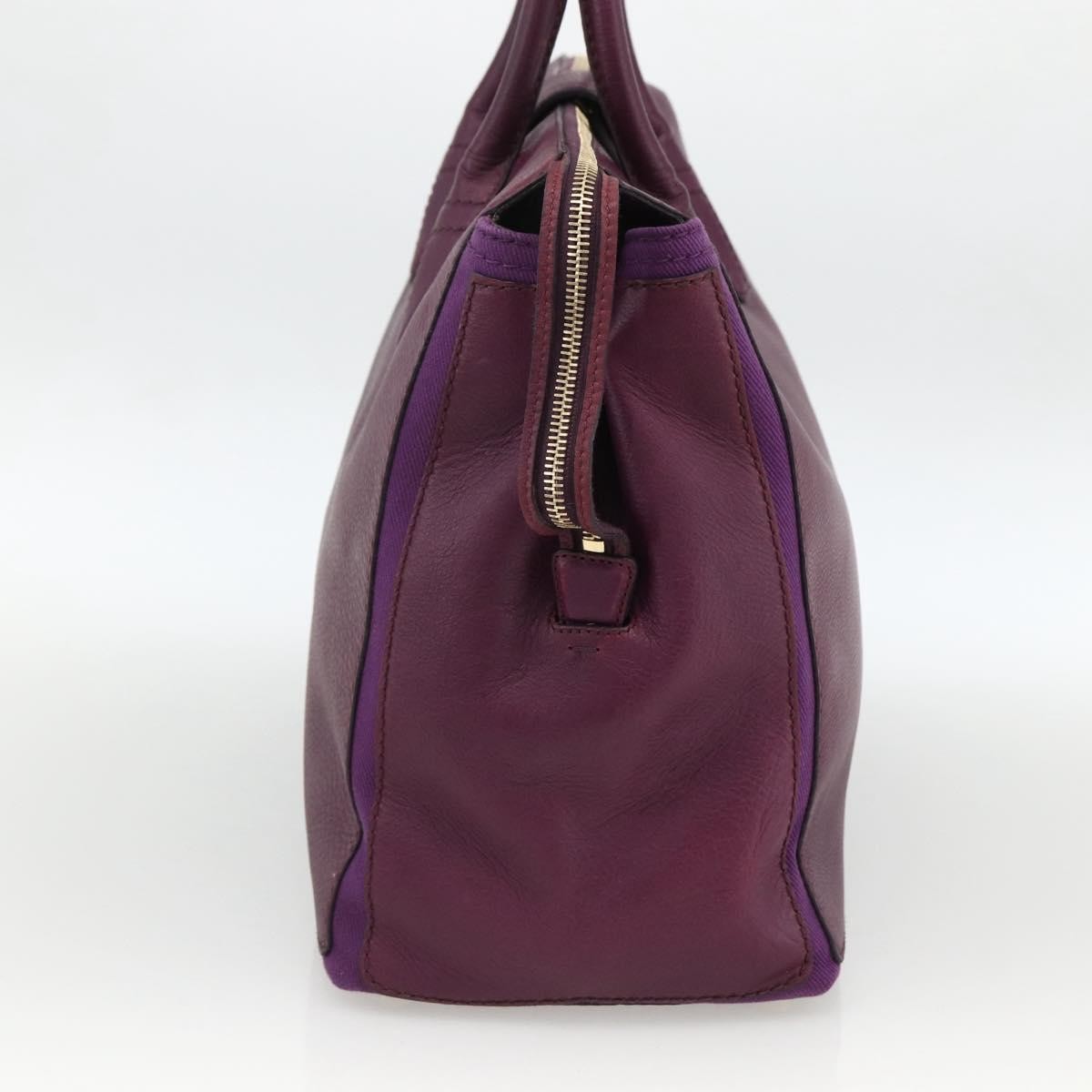 Saint Laurent Bicolor Muse Two Cabas Leather Purple Leather Tote Bag Bag (Pre-Owned)