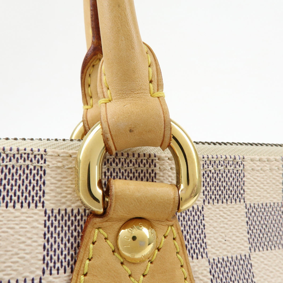 Louis Vuitton Saleya Damier Beige Canvas Handbag (Pre-Owned)