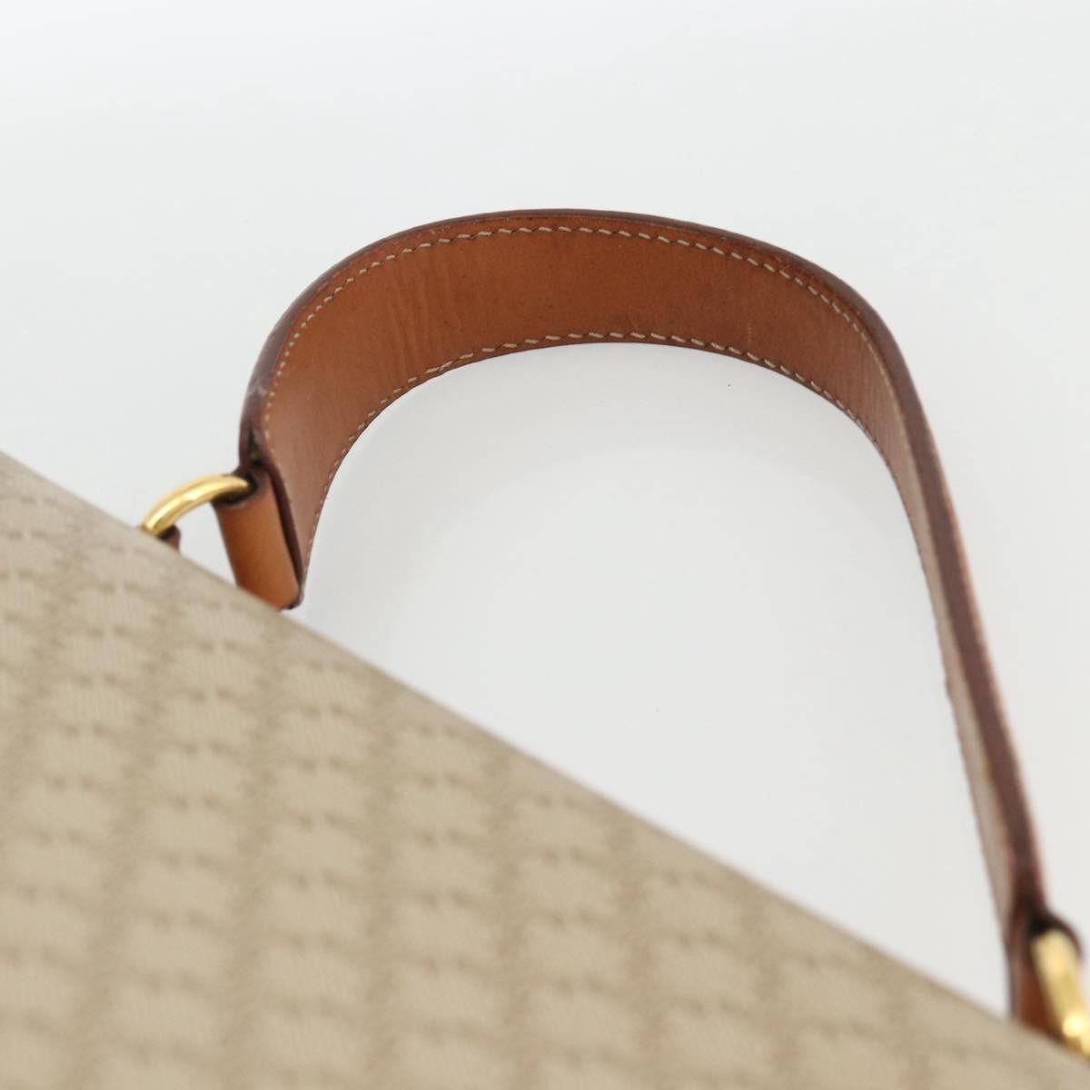 Celine Vintage Macadam Canvas And Leather Beige Canvas Handbag (Pre-Owned)